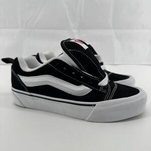 Vans Knu Skool Black White Suede Chunky Skate Shoes Sample Kids 4.5 Women 6